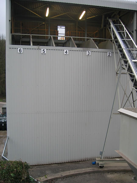 Industrial rock processing equipment at Callow Rock Quarry, Cheddar.