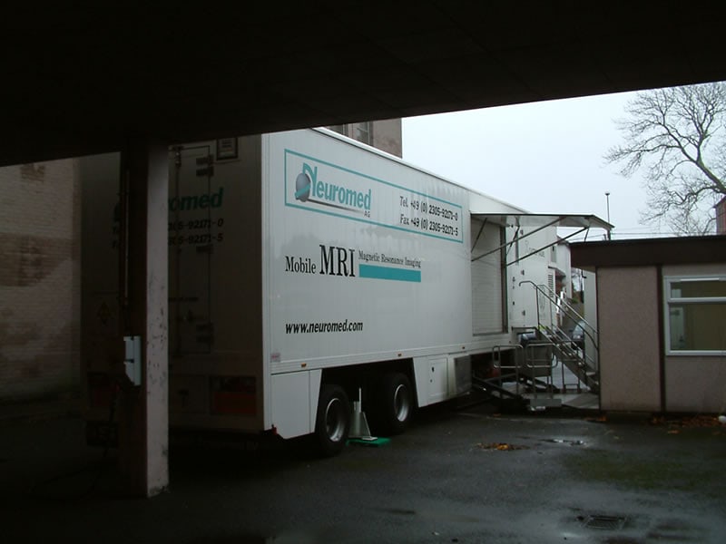 Mobile electrical services at Sligo Hospital, Ireland.