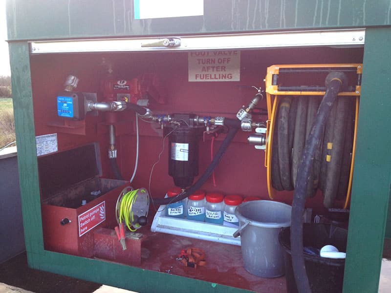 Electrical control panel and wiring setup at Redlands Airfield, Swindon by Ron Clark Electrical.