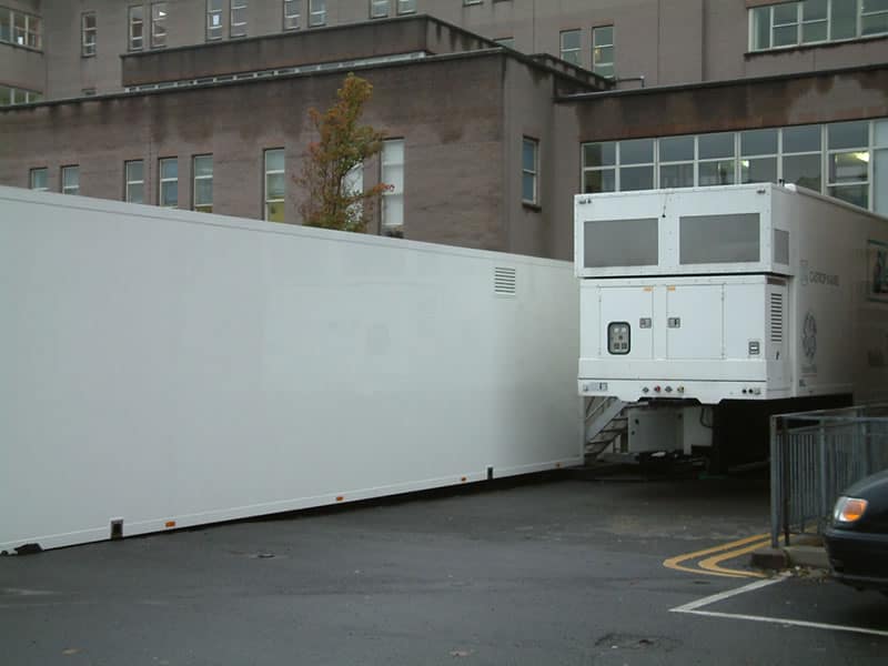 Electrical equipment at Sligo Hospital, Ireland for medical facility power supply.