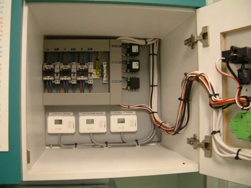 Electrical control panel for hospital electrical systems in Sligo, Ireland.